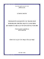 LDS_Lê Hồng Phước_Thẩm quyền giải quyết các tranh chấp kinh doanh, thương mại của Tòa án nhân dân theo quy định của Bộ luật tố tụng dân sự năm 2004