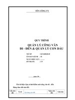 quy trình quản lý công văn và quản lý con dấu