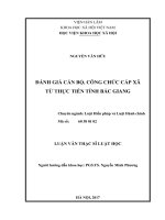 Đánh giá cán bộ, công chức cấp xã từ thực tiễn tỉnh bắc giang 