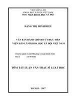 Văn bản hành chính từ thực tiễn viện hàn lâm khoa học xã hội việt nam (tt)