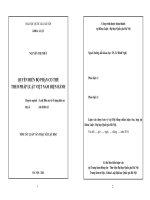 LDS-Nguyễn Thị Thúy-Quyền hiến bộ phận cơ thể theo pháp luật Việt Nam hiện hành