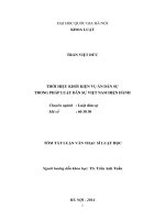 LDS-Trần Việt Đức-Thời hiệu khởi kiện vụ án dân sự trong pháp luật dân sự Việt Nam hiện hành