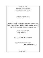 Quyền và nghĩa vụ của tổ chức kinh tế được nhà nước cho thuê đất theo luật đất đai 2013 từ thực tiễn huyện chương mỹ, thành phố hà nội 
