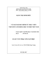 Văn bản hành chính từ thực tiễn viện hàn lâm khoa học xã hội việt nam