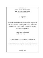 CÁC GIẢI PHÁP THU HÚT SINH VIÊN VIỆT NAM DU HỌC TỰ TÚC TẠI NHẬT BẢN CỦA CÔNG TY CỔ PHẦN ĐẦU TƯ VÀ PHÁT TRIỂN GIÁO DỤC AN KHANG VIỆT NAM