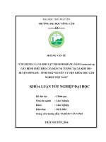 Ứng dụng vi sinh vật nội sinh kích kháng nấm Ceratocystis sp. gây bệnh chết héo trên cây Keo tai tượng tại xã Khe Mo, huyện Đồng Hỷ, tỉnh Thái Nguyên và Viện Khoa học Lâm nghiệp Việt Nam