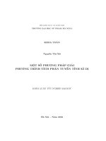 Một số phương pháp giải phương trình tích phân tuyến tính kì dị (Khóa luận tốt nghiệp)
