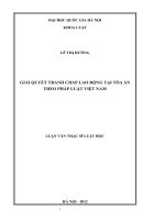 LKT-Lê Thị Hường-Giải quyết tranh chấp lao động tại tòa án theo pháp luật Việt Nam