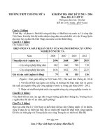 Đề thi học kì 2 môn Địa lý lớp 12 trường THPT Chương Mỹ A, Hà Nội năm học 2015  2016 