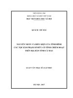 Nguyên nhân và điều kiện của tình hình các tội xâm phạm sở hữu có tính chiếm đoạt trên địa bàn tỉnh cà mau