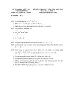 Đề thi học kì 2 môn Toán lớp 12 trường THPT Nguyễn Chí Thanh, TP. Hồ Chí Minh năm học 2015  2016