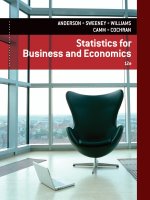 Statistics for business and economics 12th anderson and cochran