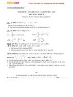 Đề thi giữa học kì 2 môn Toán lớp 12 trường THPT Hiệp Bình, Hồ Chí Minh năm 2014  2015 