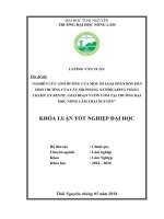 Nghiên cứu ảnh hưởng của một số loại phân bón đến sinh trưởng của cây sồi phảng (lithocarpus fissus champ  ex benth) giai đoạn vườn ươm tại trường đại học nông lâm thái nguyên 