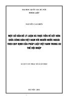 LDS-Nguyen Cao Hien-Mot so van de ly luan va thuc tien ve ket hon giua cong dan Viet Nam voi nguoi nuoc ngoai theo quy dinh cua phap luat Viet Nam trong xu the hoi nhap