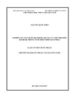 Nghiên cứu xây dựng hệ thống quản lý và hỗ trợ điều hành hệ thống tưới theo thời gian thực