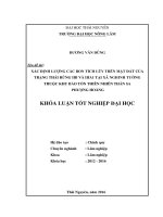 Xác định lượng các bon tích lũy trên mặt đất của trạng thái rừng IIB và IIIA1 tại xã nghinh tường thuộc khu bảo tồn thiên nhiên thần sa   phượng hoàng 