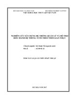 Nghiên cứu xây dựng hệ thống quản lý và hỗ trợ điều hành hệ thống tưới theo thời gian thực (tóm tắt)