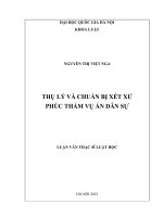 LDS-Nguyễn Thị Việt Nga-Thụ lý và chuẩn bị xét xử phúc thẩm vụ án dân sự