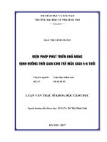 Biện pháp phát triển khả năng định hướng thời gian cho trẻ mẫu giáo 5 6 tuổi 