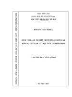 Định tội danh tội giết người theo pháp luật hình sự việt nam từ thực tiễn tỉnh bình định 
