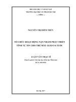 Tổ chức hoạt động nặn nhằm phát triển tính tự tin cho trẻ mẫu giáo 5 6 tuổi 