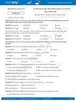 Bộ đề thi đánh giá năng lực kì thi THPT QG môn tiếng Anh năm 2017 có đáp án