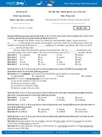 Đề thi thử THPT QG môn Tiếng Anh năm 2017 THPT chuyên Lam Sơn Thanh Hóa