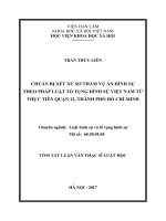 Chuẩn bị xét xử sơ thẩm vụ án hình sự theo pháp luật tố tụng hình sự việt nam từ thực tiễn quận 12, thành phố hồ chí minh (tóm tắt)
