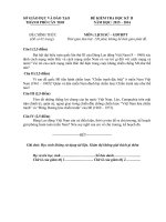 Đề kiểm tra 1 tiết học kỳ 2 môn Tiếng Anh lớp 12 trường THPT Phan Văn Trị, TP. Cần Thơ năm học 2015  2016 