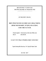 Biện pháp đánh giá hiệu quả hoạt động hình thành biểu tượng số lượng cho trẻ 5 6 tuổi 