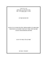 Quyền tác giả đối với công trình nghiên cứu khoa học theo pháp luật sở hữu trí tuệ từ thực tiễn đại học y dược thành phố hồ chí minh