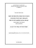 Một số phương pháp số cơ bản giải bài toán quy hoạch phi tuyến không ràng buộc