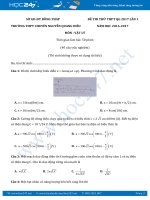 Đề thi thử THPT QG 2017 môn Vật Lý chuyên Nguyễn Quang Diêu Đồng Tháp có đáp án