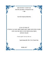 Sử dụng vật liệu thiên nhiên phát triển trí tưởng tượng sáng tạo cho trẻ 5 6 tuổi trong hoạt động tạo hình 