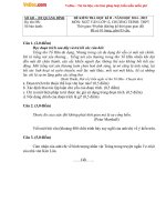 Đề thi học kì 2 môn Ngữ văn lớp 12 tỉnh Quảng Bình năm học 2014  2015 