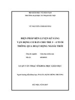 Biện pháp rèn luyện kĩ năng vận động cơ bản cho trẻ 3 4 tuổi thông qua hoạt động ngoài trời 