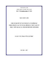 Chuẩn bị xét xử sơ thẩm vụ án hình sự theo pháp luật tố tụng hình sự việt nam từ thực tiễn quận 12, thành phố hồ chí minh 
