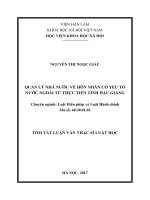 Quản lý nhà nước về hôn nhân có yếu tố nước ngoài từ thực tiễn tỉnh hậu giang (tt) 