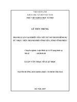 Tranh luận tại phiên tòa xét xử sơ thẩm hình sự từ thực tiễn thành phố vĩnh yên, tỉnh vĩnh phúc 