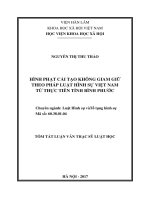 Hình phạt cải tạo không giam giữ theo pháp luật hình sự việt nam từ thực tiễn tỉnh bình phước (tóm tắt)