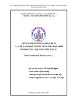 skkn kinh nghiệm chỉ đạo thực hiện dạy kỹ năng đọc thành tiếng cho học sinh dân tộc thiểu số trường tiểu học đinh tiên hoàng