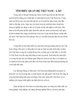 TÌM HIỂU QUAN hệ VIỆT NAM lào