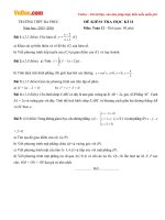 Đề thi học kì 2 môn Toán lớp 12 trường THPT Đa Phúc, Hà Nội năm học 2015  2016 