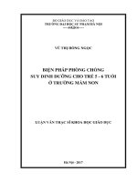 Biện pháp phòng chống suy dinh dưỡng cho trẻ 5 6 tuổi ở trường mầm non 