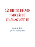 Các Phương Pháp Đo Tính Chất Từ Của Màng Mỏng Từ