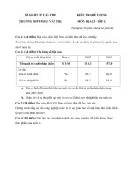 Đề thi giữa học kì 2 môn Địa lý lớp 12 trường THPT Phan Văn Trị, Cần Thơ năm học 2015  2016 