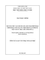 Tội tàng trữ, vận chuyển, mua bán trái phép hoặc chiếm đoạt chất ma túy theo pháp luật hình sự việt nam từ thực tiễn tỉnh sơn la (tóm tắt)