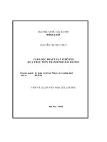 LL-Nguyễn Thị Thu Thủy-Giáo dục pháp luật ở đô thị qua thực tiễn thành phố Hải Dương
