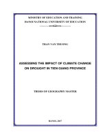 Assessing the impact of climate change on drought in tien giang province 